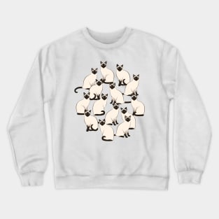 Siamese Cats Group Crewneck Sweatshirt